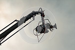 TV camera on a crane