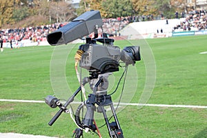 TV Camera on the football mach