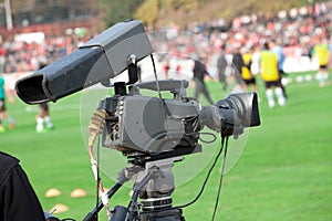 TV Camera on the football (soccer) mach