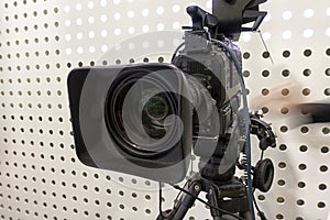 Tv camera in live show pavilion