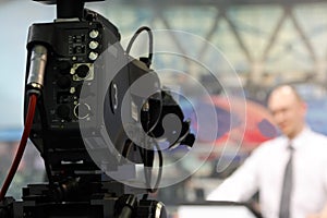 TV-camera In Newsroom