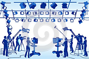 TV Channel Studio Crew