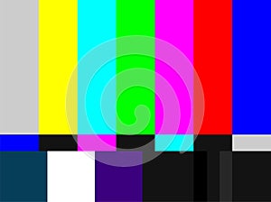 TV colored bars signal
