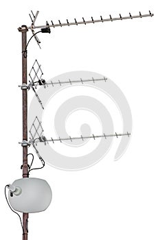 TV communication aerials residential isolated