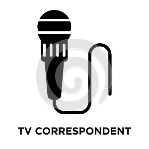 TV Correspondent icon vector isolated on white background, logo