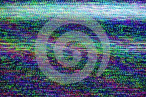 TV damage, television static noise