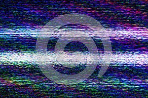 TV damage, television static noise