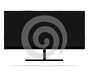 TV flat screen lcd illustration.