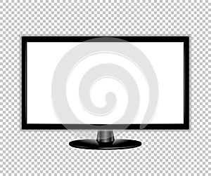 TV flat screen lcd monitor realistic vector illustration