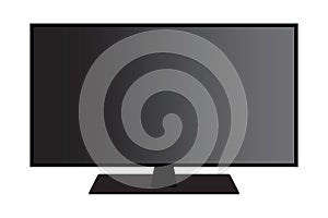 TV flat screen lcd, plasma, tv mock up. black blank HD monitor 6K TV flatmockup. Modern video panel black flatscreen.Vector