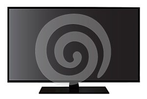 TV flat screen lcd, plasma, tv mock up. black blank HD monitor mockup. Modern video panel black flatscreen.Isolated on white.