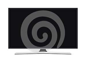 TV flat screen lcd, plasma, tv mock up. Black blank HD monitor mockup. Modern video panel black flatscreen.Isolated on white.
