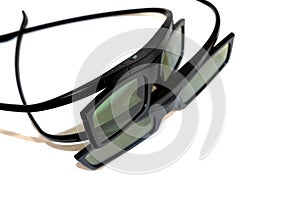 TV glasses on a white background