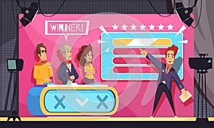 TV Guess Word Show Illustration photo