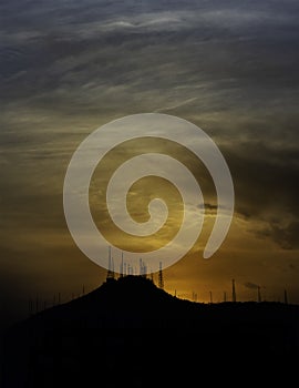 TV Hill, Kabul Afghanistan - Dramatic Sunset photo
