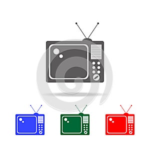 TV icon. Elements of cinema and filmography multi colored icons. Premium quality graphic design icon. Simple icon for websites, we