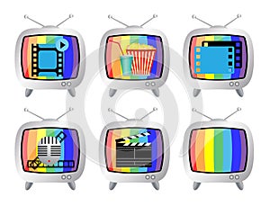 TV icon set