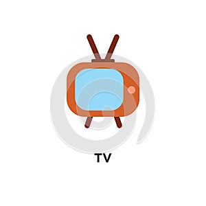 tv icon. television screen concept symbol design, video show, en