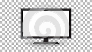 Tv Icon vector illustration in flat style isolated on isolated b