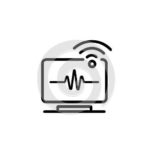 TV , LCD, LED, monitor icon vector illustration