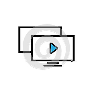 TV , LCD, LED, monitor icon vector illustration