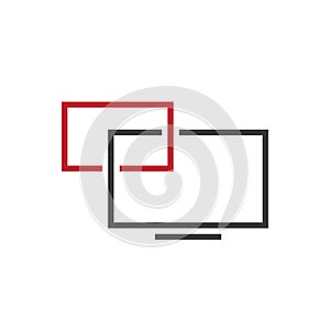 TV , LCD, LED, monitor icon vector illustration