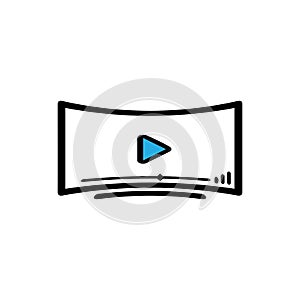 TV , LCD, LED, monitor icon vector illustration