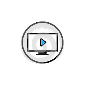 TV , LCD, LED, monitor icon vector illustration