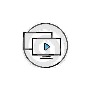 TV , LCD, LED, monitor icon vector illustration