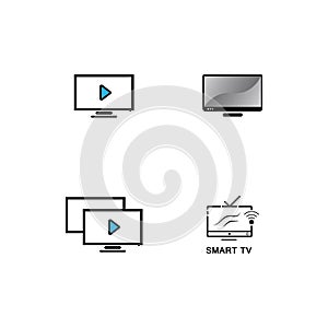 TV , LCD, LED, monitor icon vector illustration