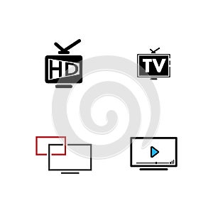 TV , LCD, LED, monitor icon vector illustration