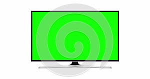 TV mockup with green screen, front view