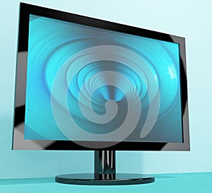 TV Monitor With Blue Vortex