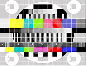 TV multicolor signal test pattern