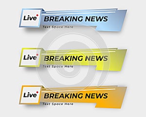 tv news bar. bars newspaper. social media bars. Television broadcast media title banner. title bar