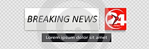 Tv news bar. Lower Third TV News Bars Set Vector. Television broadcast media title banner.