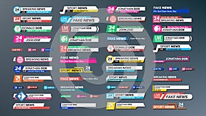 Televisión barras colocar. romper deporte. los medios de comunicación etiquetas etiqueta televisión transferir ilustraciones 