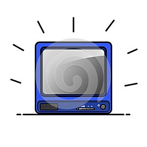 TV object vector on white background.