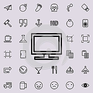 TV outline icon. Detailed set of minimalistic line icons. Premium graphic design. One of the collection icons for websites, web de photo