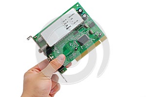 TV PCI card on white background