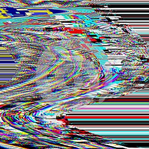 TV Photo Noise Glitch psychedelic background Old VHS screen error Digital pixel noise abstract design Computer bug