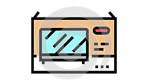 tv plasma box color icon animation