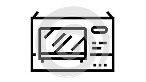 tv plasma box line icon animation