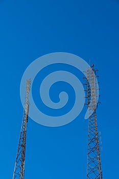 TV radio antenna tower station, Television broadcast network signal. for design concept