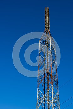 TV radio antenna tower station, Television broadcast network signal. for design concept