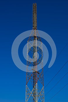 TV radio antenna tower station, Television broadcast network signal. for design concept