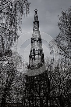 TV and radio tower. Shukhov tower
