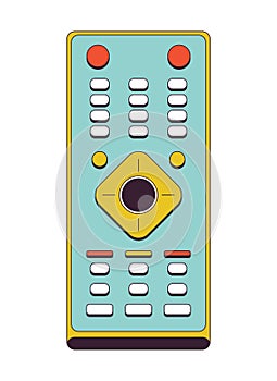 TV remote control buttons 2D linear cartoon object