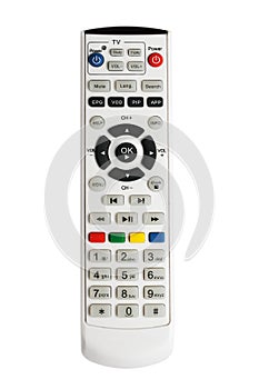 TV remote control isolated on white