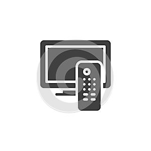 TV remote control vector icon